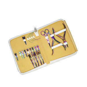 Pince d'extension de trame en acier inoxydable en métal professionnel petits ciseaux de trame anneau de sectionnement Clips de facture de canard aiguilles à tisser - Product Image 3