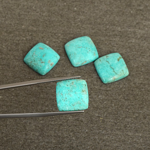 Pierres précieuses naturelles en turquoise de l'Arizona, taille personnalisée, forme carrée, cabochons pour la fabrication de bijoux, pierres précieuses faites à la main - Product Image 1