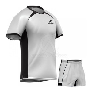 Ensemble d'uniformes de rugby durables et abordables avec tissu à séchage rapide, conçu pour un confort amélioré et une meilleure évacuation de la transpiration pendant les matchs - Product Image 2
