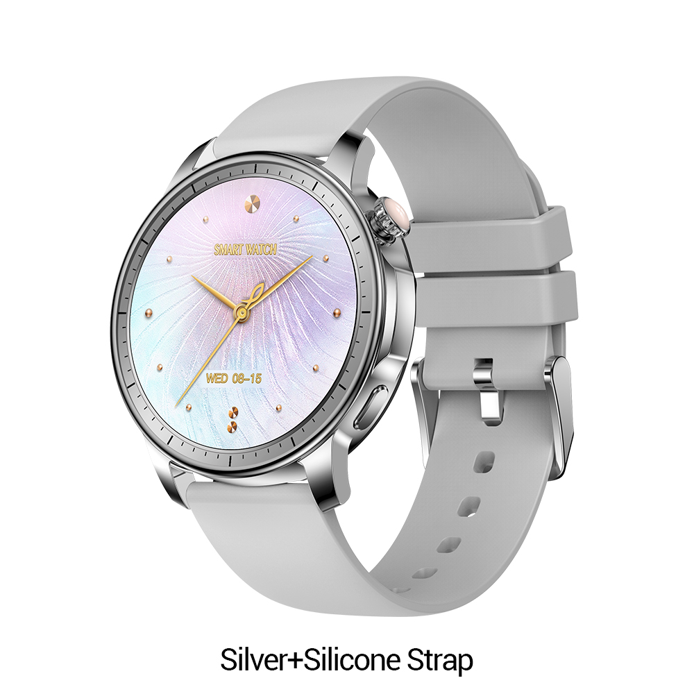Silver+Silicone Strap