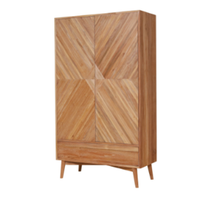 Ensemble de chambre à coucher de style moderne avec armoire à deux portes, designs de placards de style moderne pour meubles de chambre à coucher - Product Image 2