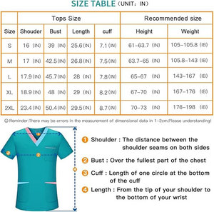 ชุดเครื่องแบบพยาบาลคอวีแขนสั้นสำหรับโรงพยาบาลชุดฤดูร้อนสครับกำหนดโลโก้เองสำหรับสวมใส่ในโรงพยาบาล - Product Image 6