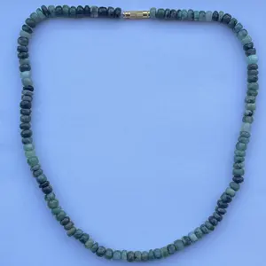 8毫米10毫米12毫米天然绿色祖母石光滑龙德尔宝石珠子项链珠宝批发供应商珍贵女性真