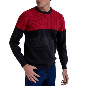 Pull en tissu mélangé décontracté pour homme, tricot doux, pull-over, automne hiver, chaud et confortable, pull pour homme - Product Image 1