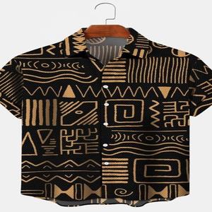 2023 <b>Men's</b> Cotton T-<b>Shirt</b> Customizable Logo Breathable Summer Wear Stand <b>Collar</b> Digital Printing Size 6XL Single Unit Package - Product Image 6