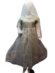 Robe de style Maxie brodée fantaisie pour femme Vêtements pakistanais prêts à l'emploi respirants pour les occasions de club - Product Image 3