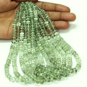 Perles rondes facettées en améthyste verte naturelle de qualité supérieure, AAA 15 pouces, perles de pierres précieuses facettées en améthyste, perles de qualité supérieure, bijoux - Product Image 2