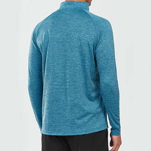 Chemise de sport décontractée pour homme à manches longues, tricotée 100 % polyester, séchage rapide, évacuation de l'humidité, coupe ajustée, extensible dans quatre directions - Product Image 4