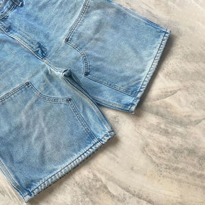 Pantalones Cortos Cargo Vaqueros de Verano para Hombre, Estilo Vintage, Transpirables, con Lavado Desgastado, Bordados, Estilo Carpenter - Product Image 5