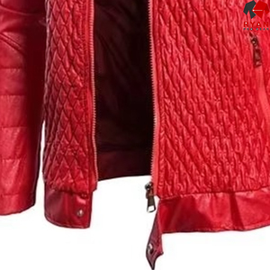 Veste en cuir véritable sur mesure de haute qualité pour homme, broderie tendance, style universitaire, motif de lettres - Product Image 3
