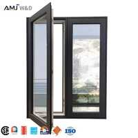 AMJ NFRC CSA Hocheffiziente Winddichte Aluminiumfenster Großhandel Sichere Langlebige Doppelverglaste Aluminiumfenster Flügelfenster