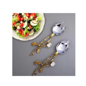 Cuchara y tenedor para ensalada Spork de acero al por mayor, cucharas de postre de mango largo, pieza de diseño para ensalada - Product Image 6