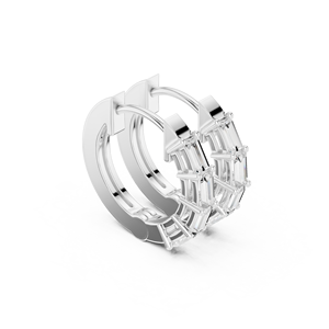 Moda de moda minimalista Pin Oval diseñador único circón 925 pendiente de plata esterlina joyería fina pendientes de aro conjunto para niñas - Product Image 6