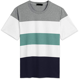 Nouveau col rond conception de logo personnalisé hommes plaine bloc de couleur coton T-shirt respirant chemises pour hommes vêtements de plein air sport décontracté - Product Image 5