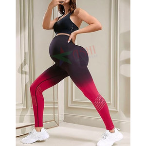 Nouvel Arrivage en Gros : Leggings de Sport de Maternité Solides à Taille Haute et Extensibles dans les Quatre Sens pour Femmes Enceintes – Vêtements de Fitness - Product Image 4
