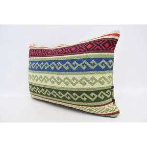 Almohada de lana verde tradicional de 16x24 pulgadas, estampado de hojas Vintage geométricas, acento tejido de lujo para sofá, estilo navideño - Product Image 4