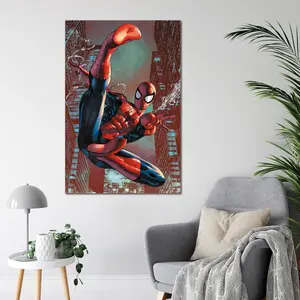 Póster Moderno de Spiderman con Diseño de Telaraña en Lienzo para Decoración de Pared - Product Image 1