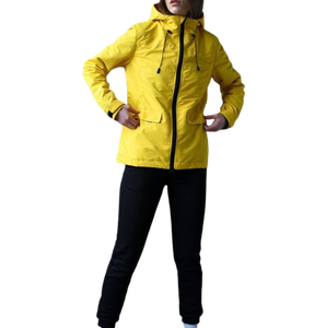 Chaqueta cortavientos de nailon impermeable y resistente al viento para mujer de alta calidad personalizada OEM, chaqueta informal con cremallera transpirable de talla grande para otoño - Product Image 3