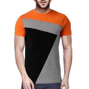 Camiseta ligera de secado rápido para hombre, diseño de punto de algodón 100% transpirable con letras, precio sostenible y antibolitas - Product Image 2