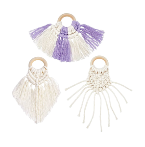 Porte-serviettes en macramé de conception fantaisie nouvellement conception meilleure finition anneau de serviette meilleure conception pour les accessoires de table de fête de mariage - Product Image 2