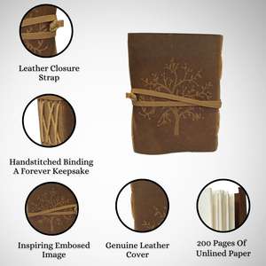 Genuine Leather Tree Of life Diary Handmade <b>Journal</b> Gift <b>Writing</b> Blank Notebook - Product Image 3