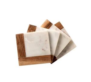 Luxury Elegant Marble Walnut Handmade Eco-Friendly <b>Coaster</b> Set Classic Style <b>Drink</b> <b>Coasters</b> Home Office 5mm Customized Color - Product Image 4