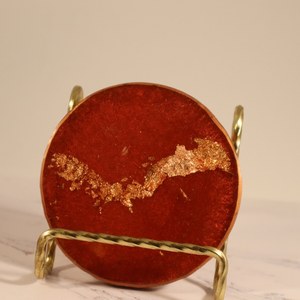 Handmade Resin and Wood <b>Coasters</b> for Home and Office, Unique Joint Material Design, Strong <b>Heat</b>-Resistant Stone <b>Coasters</b> - Product Image 4