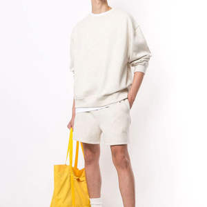 Venta al por mayor Casual Streetwear sudadera hombres OEM calidad peso pesado sudadera poliéster algodón liso Casual pulóver sudadera - Product Image 5