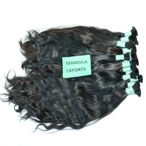 100% pas cher naturel en gros avec dentelle remy droite en vrac sud indien vierge fabrication temple cheveux humains - Product Image 1