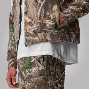 Custom <b>Men's</b> Winter RealTree <b>Camo</b> Zip-Up Hoodie 100% Cotton Fleece Oversized Fit Eco-Friendly Stylish Printed <b>Jacket</b> Front - Product Image 4