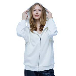 Sweat à capuche zippé chaud surdimensionné pour femme du Pakistan Plus Size Respirant Casual Long Hoodies & Sweatshirts avec ZIP-UP - Product Image 5