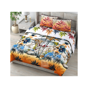 Nouvelle housse de couette King blanche simple avec bordure brodée en tissu 100% coton imprimé numériquement avec des colorants sans AZO en Inde - Product Image 5