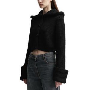 เสื้อสเวตเตอร์ถักสำหรับผู้หญิงเสื้อสเวตเตอร์ถักลายกรดระบายอากาศได้สำหรับฤดูใบไม้ร่วง/ฤดูหนาวมาใหม่2025 - Product Image 2