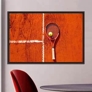 Elegant Printed <b>Canvas</b> Artwork: Personalized Tennis Inspiration,BLACK <b>FRAMED</b> <b>CANVAS</b> - Product Image 1