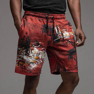 Pantalones cortos de sudor por sublimación para hombre, ropa de calle de invierno, pantalones cortos de lana de peso medio para hombre, pantalones cortos estampados para correr para hombre - Product Image 1