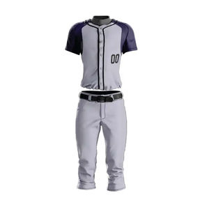 Uniforme de Béisbol Unisex, Jersey y Pantalones, Estampado, Transpirable, de Secado Rápido, para Entrenamiento de Equipo y Ropa Deportiva de Alto Rendimiento - Product Image 1