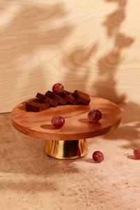 ที่น่าทึ่งโลหะไม้เค้กขาตั้งขนมหวานงานแต่งงานบ้านโรงแรมร้านอาหารวันเกิดอุปกรณ์ตกแต่ง24 - Product Image 3