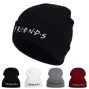 Unisex FRIEND Carta Bordado Gorros Otoño Invierno Cálido Sombrero Hip Cap Beanie Hat Gorras para Mujeres Hombres - Product Image 3
