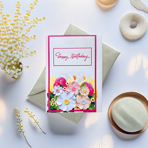 Vietnam VietnamCrafts, Manualidades de Papel con Diseño de Flores en Quilling, Impresión Digital Personalizada, Regalo de Cumpleaños, Artesanía en Papel - Product Image 2