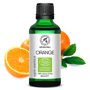 Huile Essentielle d'Orange Bio Aromatika 50ml Certifiée ECOCERT COSMOS Pressée à Froid Citrus Sinensis Huile d'Aromathérapie Bio Douce - Product Image 1