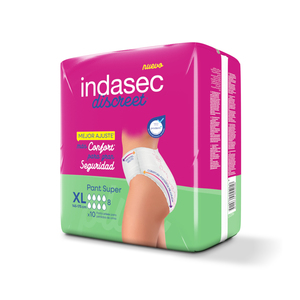 INDASEC DISCREET PANT SUPER TXL B10, Pañales Desechables para Adultos con Control de Incontinencia, Multifuncionales, Ropa Interior para Hombres - Product Image 3