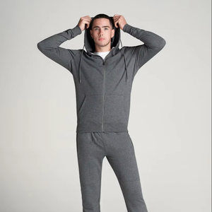 ODM Plus Thermal 550g Fleece Winter Collection <b>Men's</b> 100% Cotton Zipper Hoodie Solid Color Printing Breathable Regular Fit Made - Product Image 1