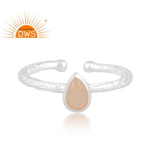 Best Quality Fine Sterling Silver Natural Ethiopian <b>Opal</b> Gemstone Adjustable <b>Ring</b> Custom Jewelry Manufacturer - Product Image 2