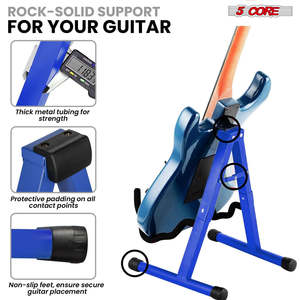 Soporte de guitarra de 5 núcleos con brazo de espuma suave y goma antideslizante para guitarra acústica, eléctrica, bajo y ukelele - Product Image 2