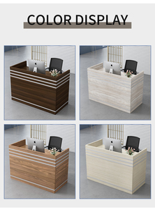 Modern White High Gloss Commercial <b>Reception</b> Desk Solid Surface Material Front <b>Counter</b> Table for Office Building School Hotel Ma - Product Image 4