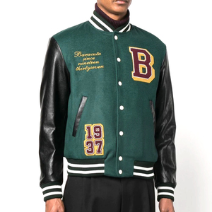 Veste universitaire unisexe rouge blanc avec col montant conçue sur mesure par l'usine parfaite veste universitaire Letterman pour hommes - Product Image 3