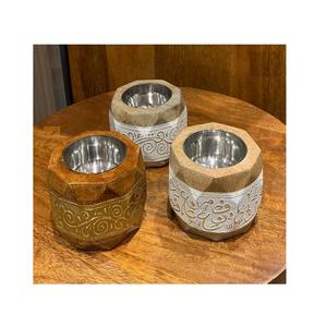 Lot de 2 Brûleurs Mabkhar en bois de taille différente Nouveau design Forme ronde Bakhoor Oud Burner By Home Arts - Product Image 5