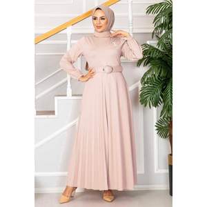 Hijab modeste avec ceinture Asmara Powder Color - Product Image 3