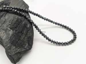Cuentas para hacer joyas de diamantes negros, fabricante al por mayor, 100% hebras de cuentas de diamantes sueltos naturales, cuentas de diamantes de alta calidad - Product Image 4