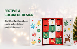 Wholesale Red Double Door <b>Christmas</b> Drawer <b>Box</b> Rigid Cardboard Empty Mystery Blind <b>Box</b> for Surprise Holiday Packaging - Product Image 3